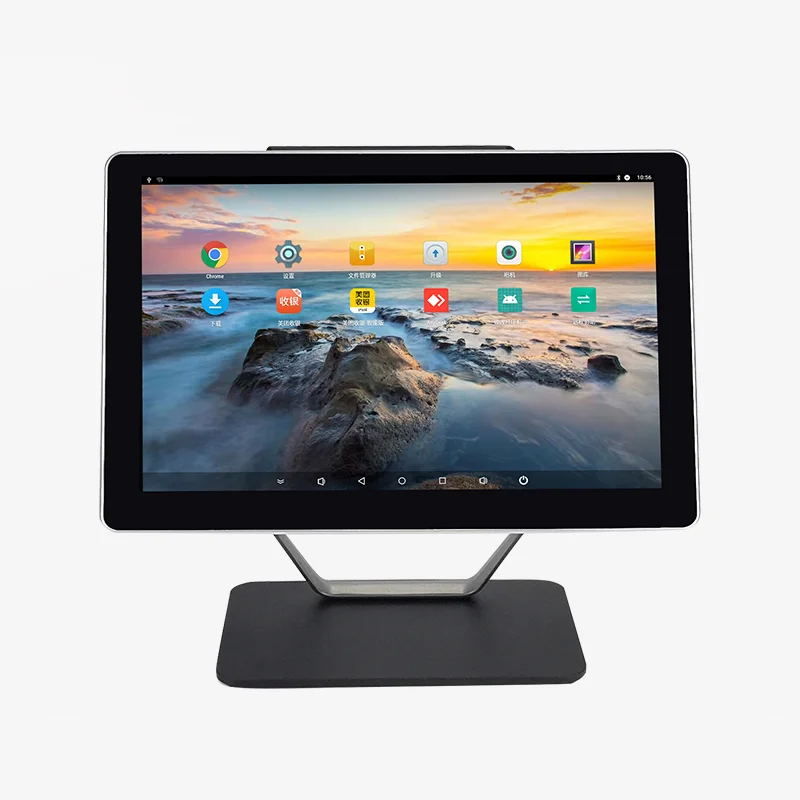 New design Full metal case alloy win10 all in one POS system/POS terminal Capacitive Touch Frameless all in one for