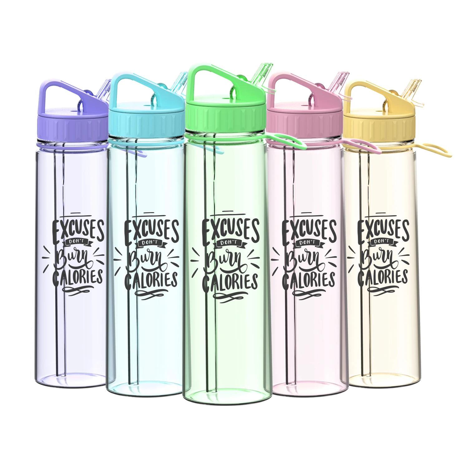 RTS Multiple Colors 900ml 30oz Time Marker Logo Custom Tritan Plastic Drinking Water Bottle