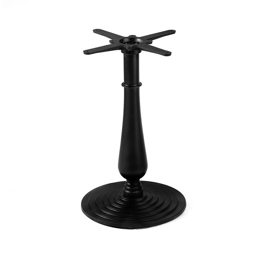 WEKIS Hot Sale Black Steel Tulip Circular Table Base With Round Stand For Dining Bar Table Wrought Iron Table Base