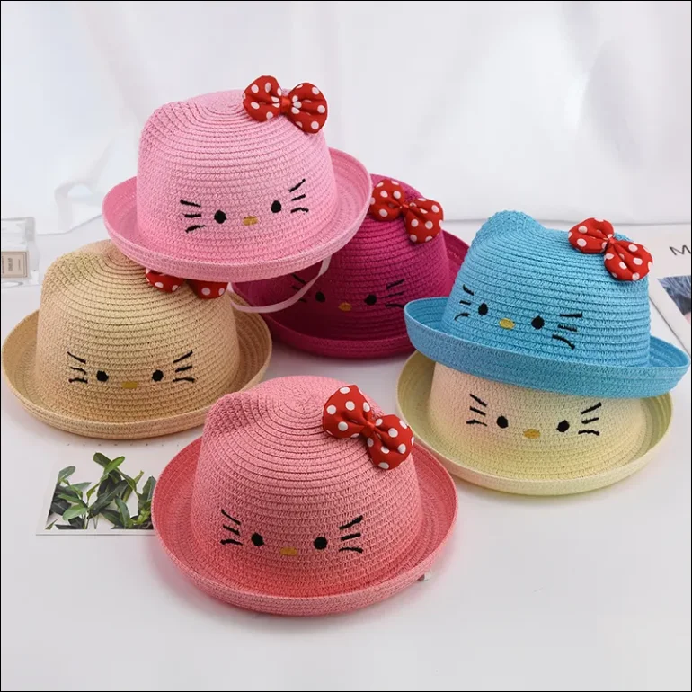 Детская шапка, новинка, детская пляжная шляпа от солнца, мультяшная дышащая летняя шляпа от солнца