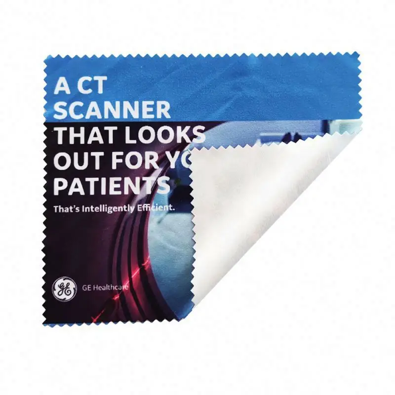 Wholesale White Custom Logo Size  Eyeglasses 15X15Cm Microfiber 100%Polyester Eye Glasses Cleaning Cloth