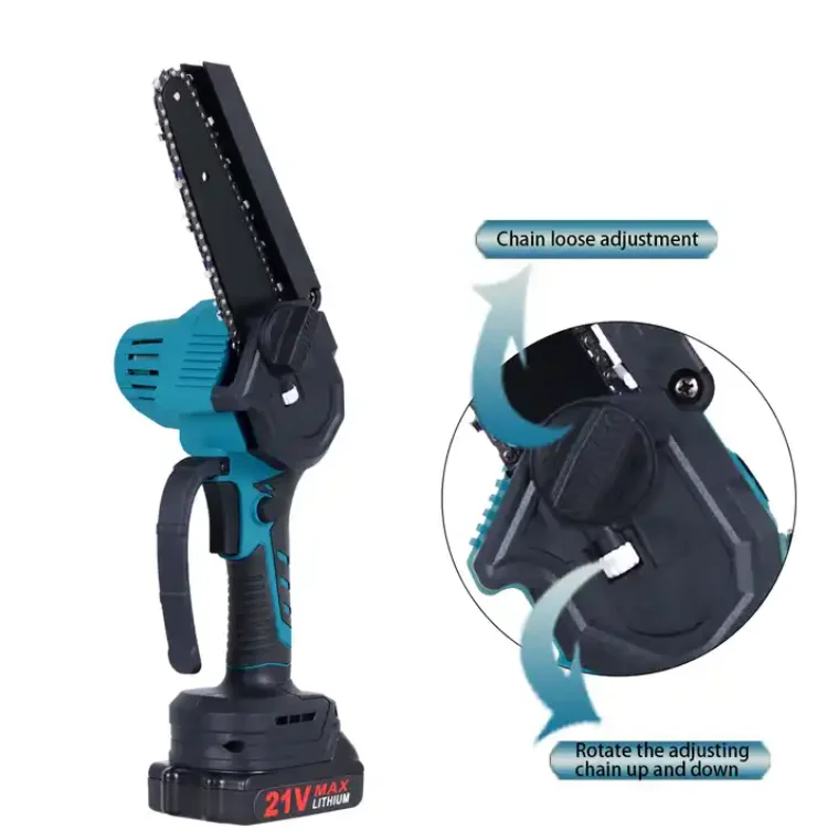 Handheld Portable Garden Saw For Cutting Branches At Home 4/6 Inch Small Brushless 21V Lithium Electric Chainsaw