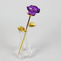 Hot Selling Amazon Clear Low Moq Wholesale Custom Crystal Pink Rose Flower Crystal