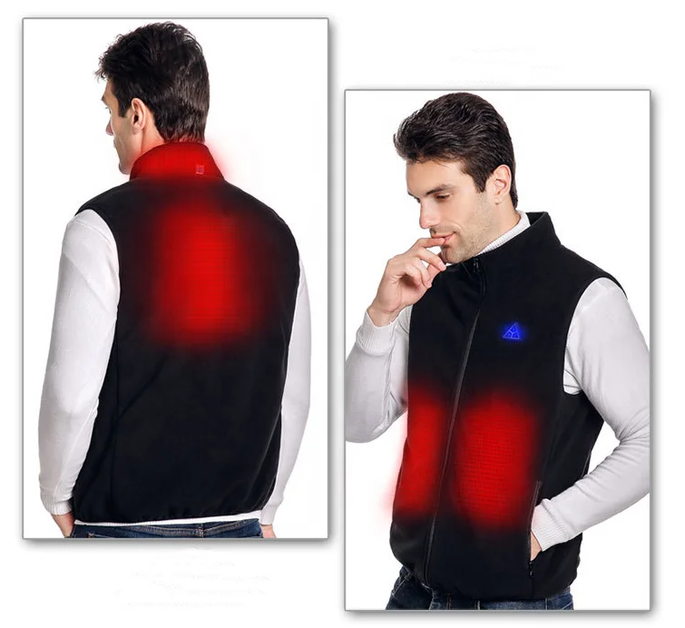 Smart Heated Vest USB Intelligent Heating Adjustable Warm Clothing Down Jacket Men Rechargeable Winter Vest