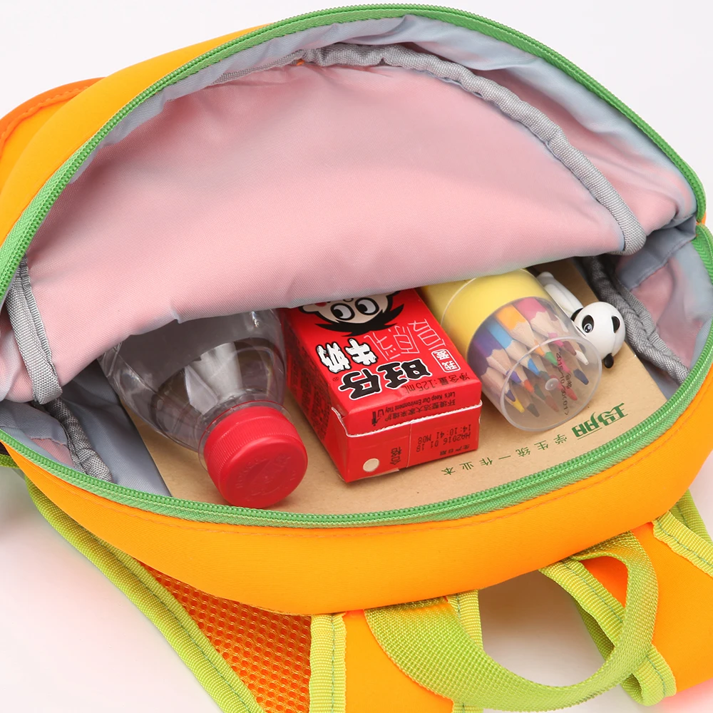 New Design Custom Neoprene Cute Cartoon 3D Kids Zoo Animal Backpack For Kids