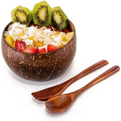 Creative Natural Wooden Dough Salad Bowls Eco Friendly Coconut Wood Bowl