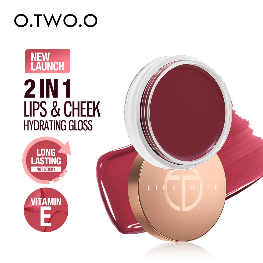 O.TWO.O Creamy Blusher 3 In 1 Lip Eyeshadow Blush Tint Makeup Cream Blusher Stick Single Palette Pink Blush For Girls