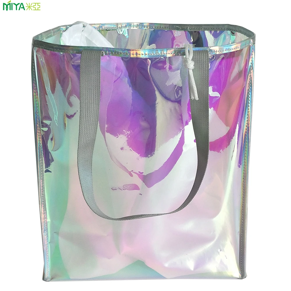 Wholesale women transparent plastic shopping bags pvc clear shoulder handbag