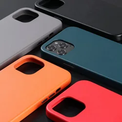 High Quality Leather Skin Hard Back Cover Case For iPhone 12 Pro New Phone