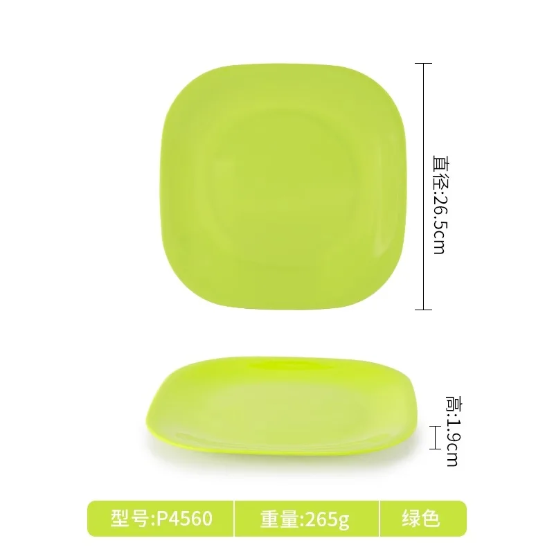 Hot Sale Thailand square melamine plates melamine dinnerware wholesale unbreakable plastic melamine dishes