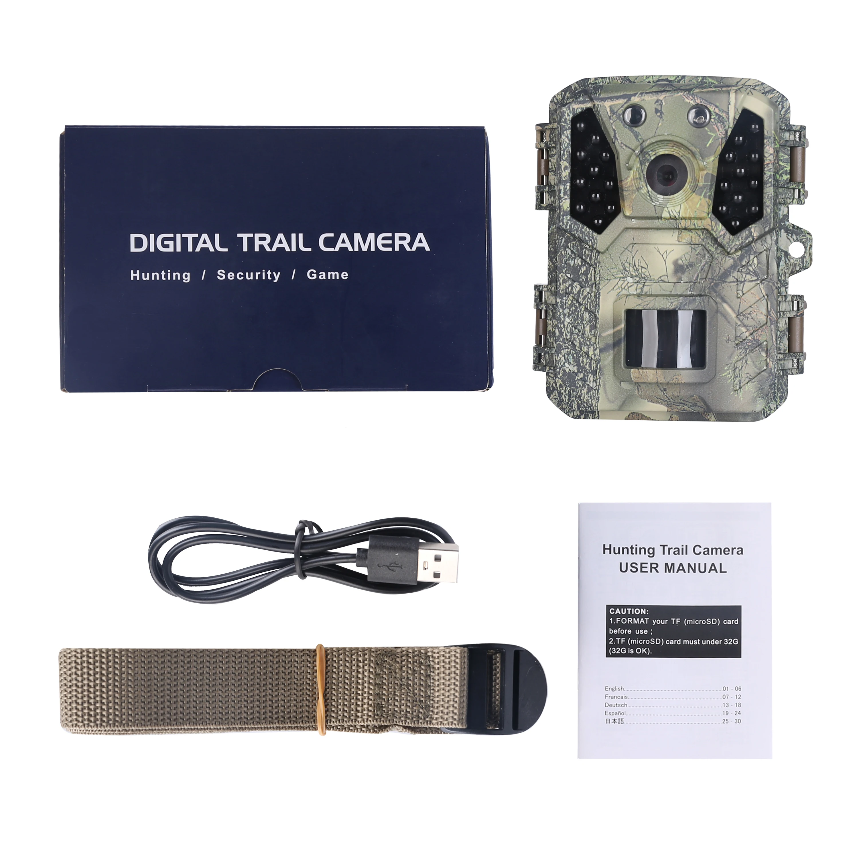 Mini Trail Camera 16MP 1080P Waterproof Game Hunting Cam with Night Vision for Wildlife Monitoring Hunting