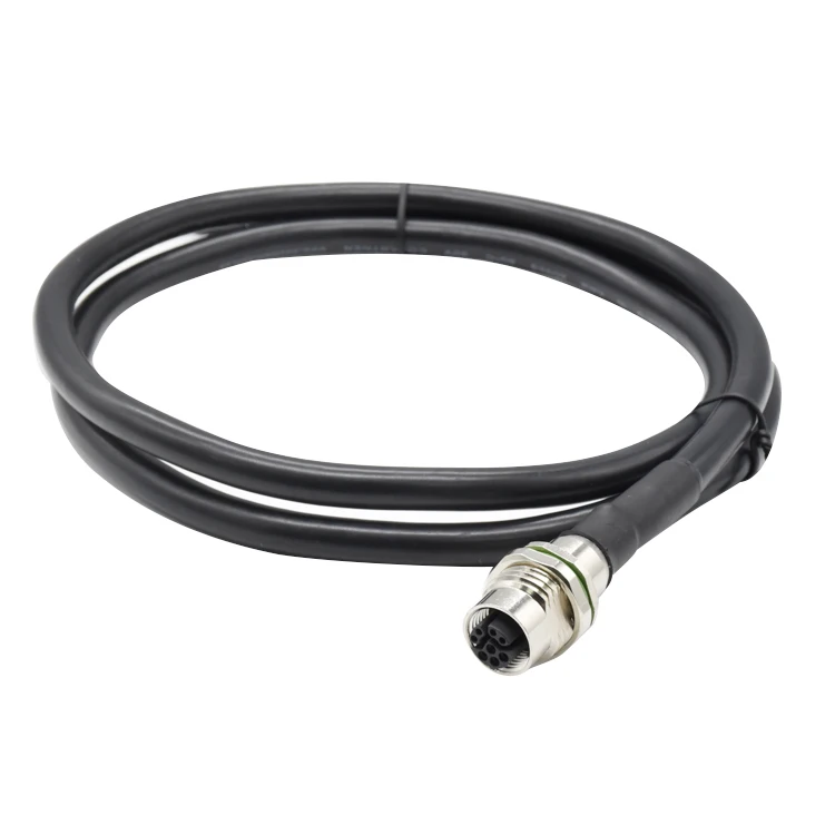 M12 Y-образное кодирование 8pin мужской женский прямой угол CAT5 Гибридный перелитой кабельный панельный кронштейн водонепроницаемый