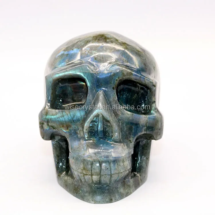 Natural Quartz Life Size healing labradorite crystal skulls Natural Quartz Life Size