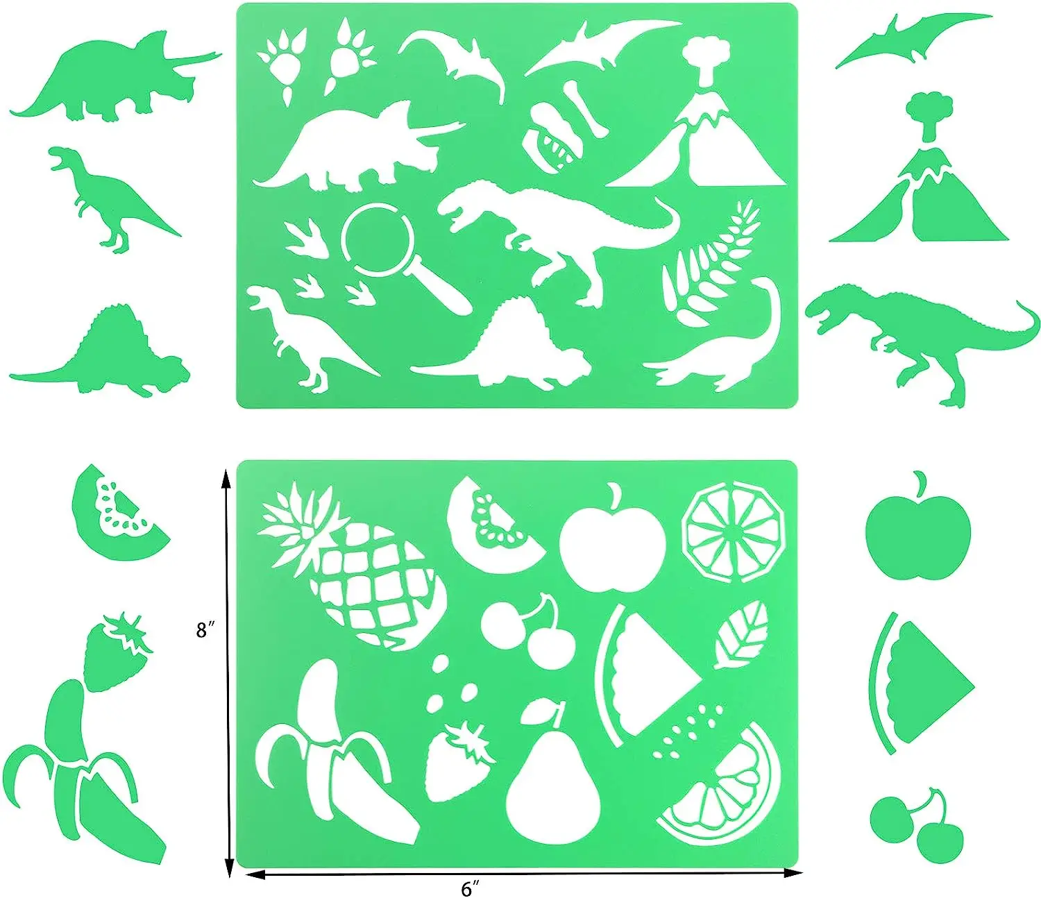 34 PCS 0.5mm Thick PP Plastic Drawing Stencils Set for Kids, Over 500 Stencil Shapes, Reusable Plastic Drawing Templates