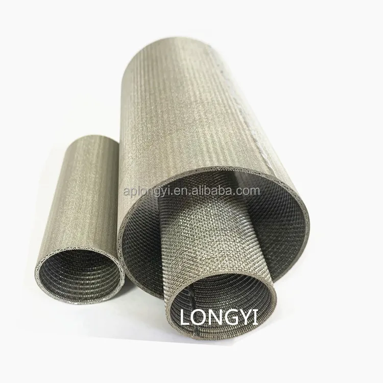 Multi-layer 2um 5 10 20 30 50 micron 316L stainless steel flameproof sintered mesh filter tube