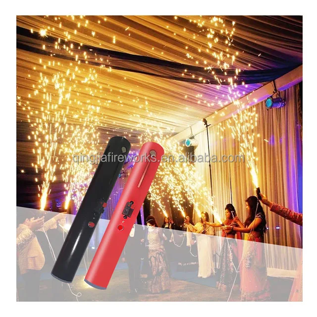 Cheapest mini launcher reusable hand held cold pyro shooter handheld spark feuerwerk fire pyrotechnic for cold fountains