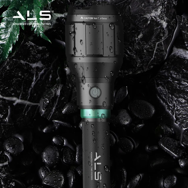 ALS 12000lumen torchlight powerful rechargeable security waterproof high quality uv flash light flashlight