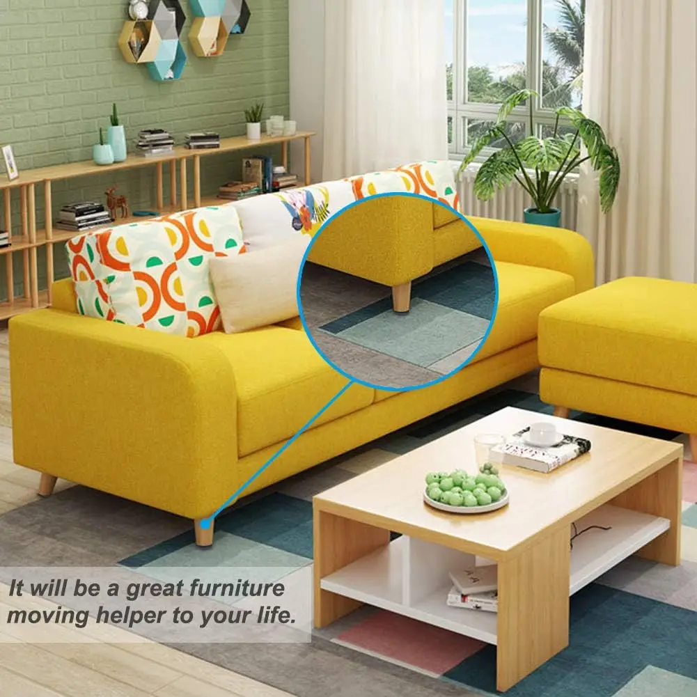 Wholesale Furniture Sliders Pad 25mm Plastic Square Stick PTFE Furniture Movers Sliders for Carpet Tile Hardwood