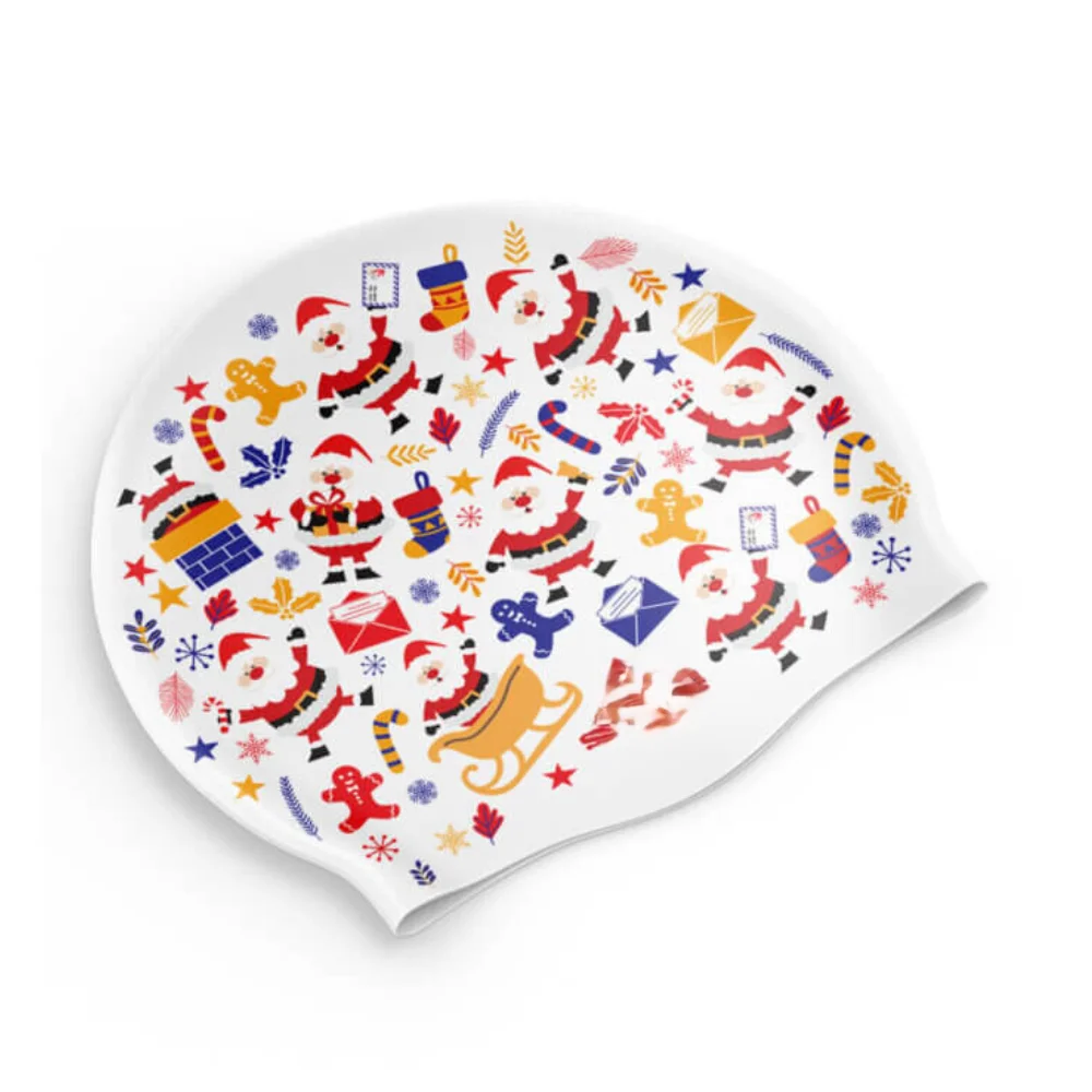 Christmas High Quality Best Water-proof Swimming Hats High Elasticity Silicone Swim Caps Hotsale Bath Caps