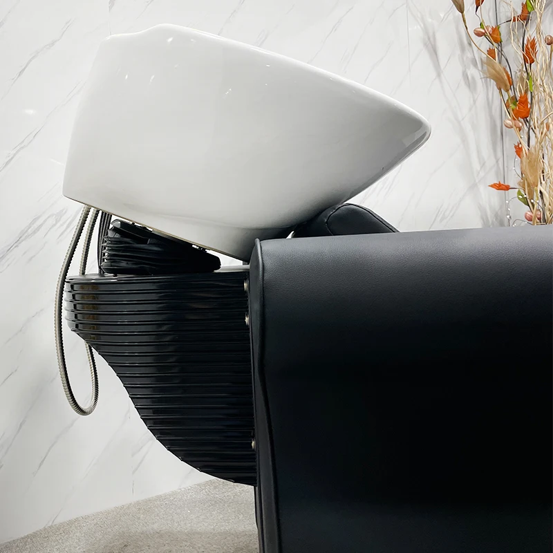 Modern shampoo bed sitting flush bed barber shop special ceramic spa bed factory direct sales new