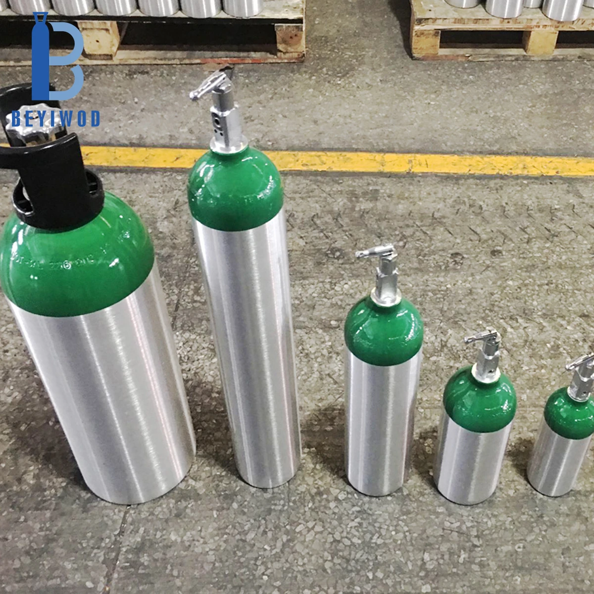 DOT3AL MD ME Size Oxygen Gas Cylinder with CGA Valves