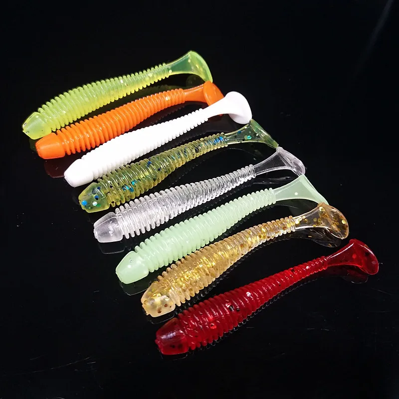 Silicone soft fish lure worm Swim bait Fly Fishing Rubber Fish Fishing Lure