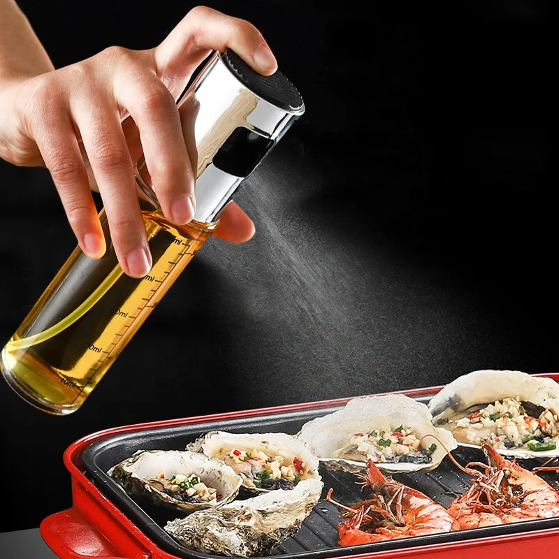 OEM&ODM Factory Price 100ML Kitchen Baking Gadgets Versatile Glass Olive Oil Spray Bottle Oil Sprayer Mister for Cooking