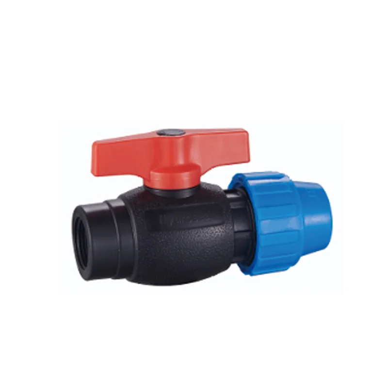 High Accuracy Small Sizes Equal Pipe Compression Fitting Ball Valve For Irrigation System