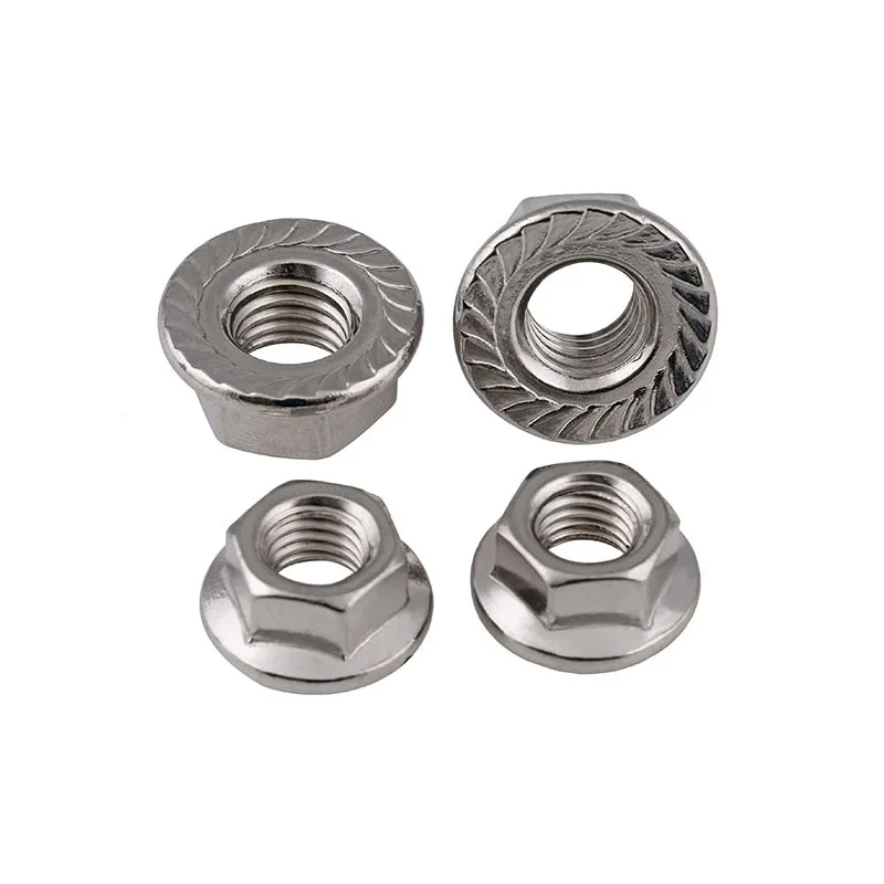 Wholesale DIN6923 M3 M4 M5 M6 M8 multi size stainless steel galvanized hexagon flange nut