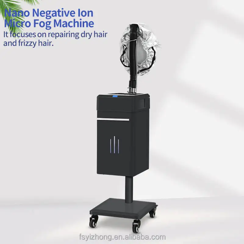 Professional Hair Salon Negative Ion Micro Mist Machine Vertical SPA Mist Hair Steamer Hood with Deep Repair for Moisturizing