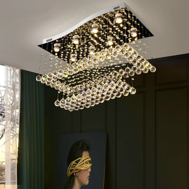 Luxury Bar Stainless Steel Decorative Light Cheap Modern Creative K9 Crystal Ceiling Dining Chandelier