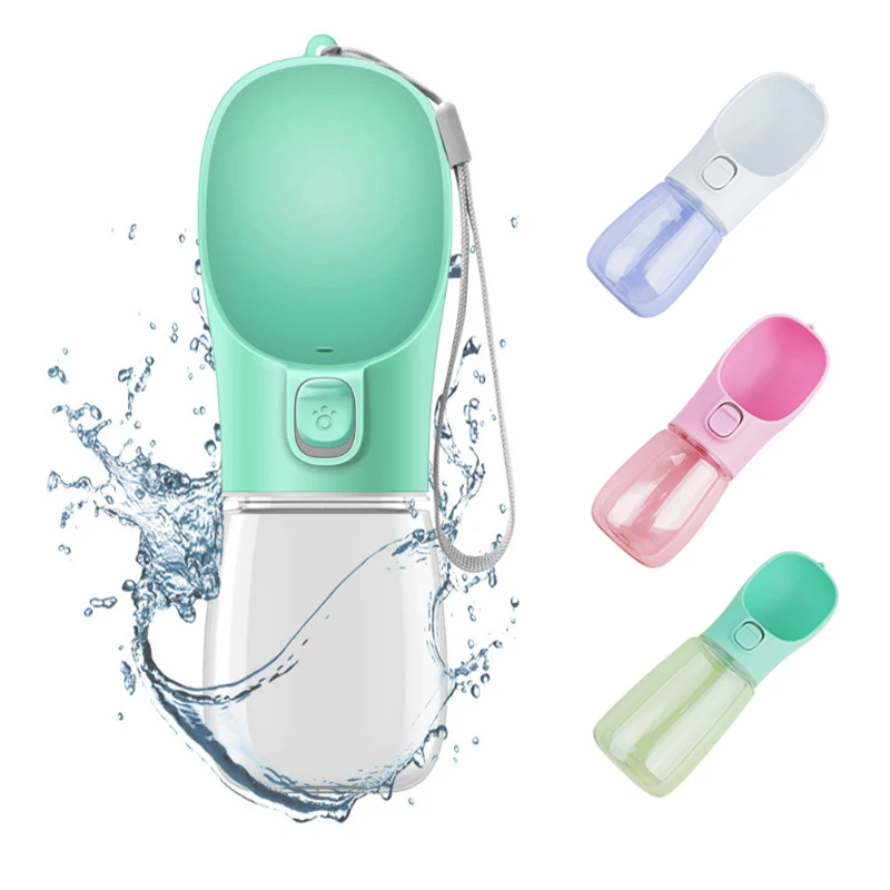 
Michley Wholesale 300ml 550ml Custom Logo Pet Feeding Cup Travel Outdoor Walking Puppy Portable Plastic Dog Water Bottle 