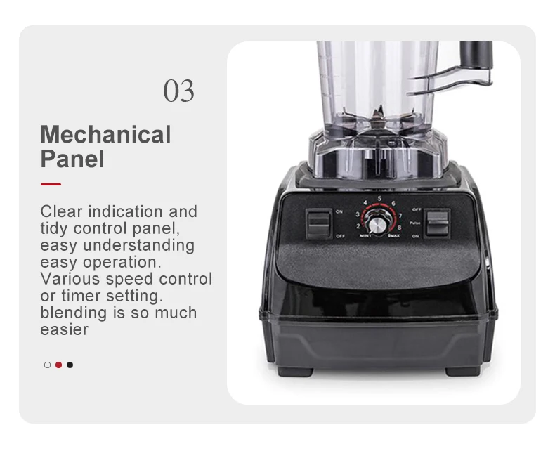 Home Appliance 2200W 2.8 Liter Heavy Duty licuadora rechargeable smoothie mixer fresh juicer blender