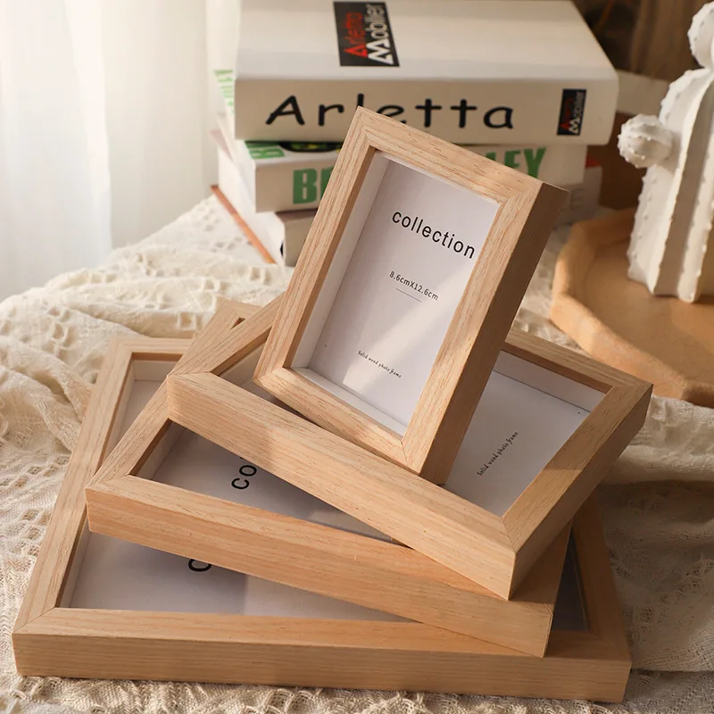 Wooden Photo Frames Picture Frames Made of Solid Wood for Tabletop or Wall Display