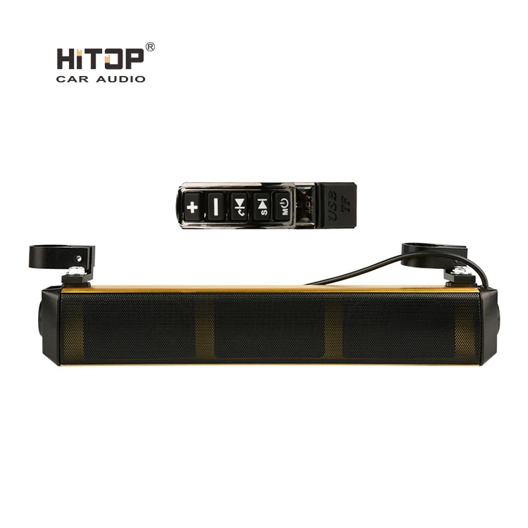 Мотоциклетная аудиосистема Bt стерео радио Mp3 водонепроницаемая Колонка колонки Usb Atv Fm Усилитель Aux руль