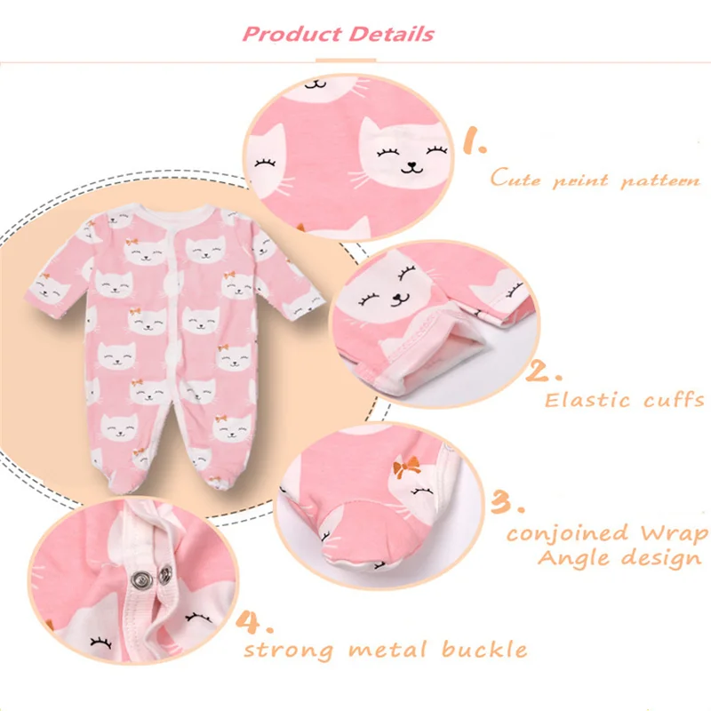 2022 New Arrival Baby Autumn Clothes Long Sleeve Bodysuit Coverall Pure Cotton Baby Jumpsuit Rompers Baby Romper Set
