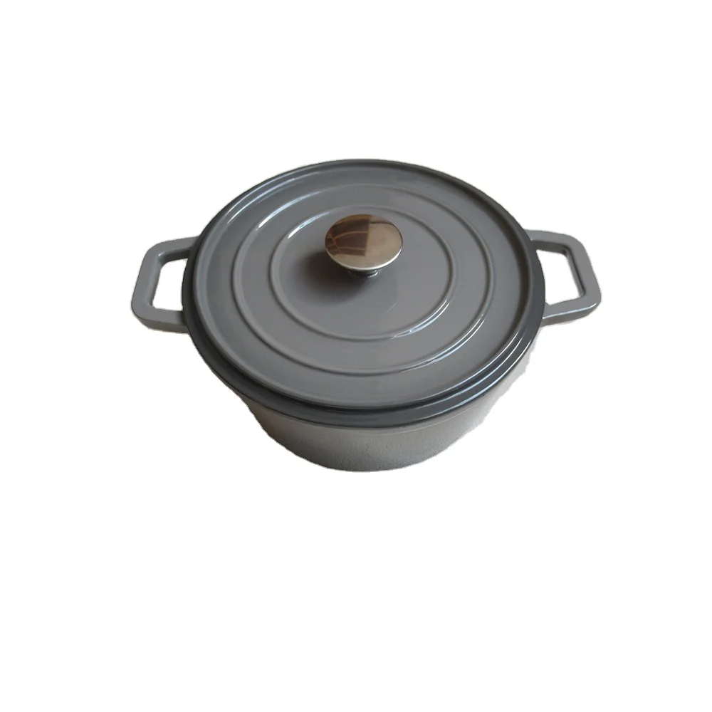 Hot Sale 24cm Cast Iron Enamel Casserole Cookware Round Cooking Pots Dutch Oven