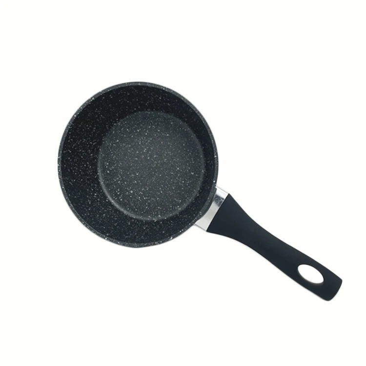 14cm 16cm 18cm Metal Aluminum Milk Pot Mini Coffee Cooking Pot Non Stick Coating Saucepan with Soft Touch Handle