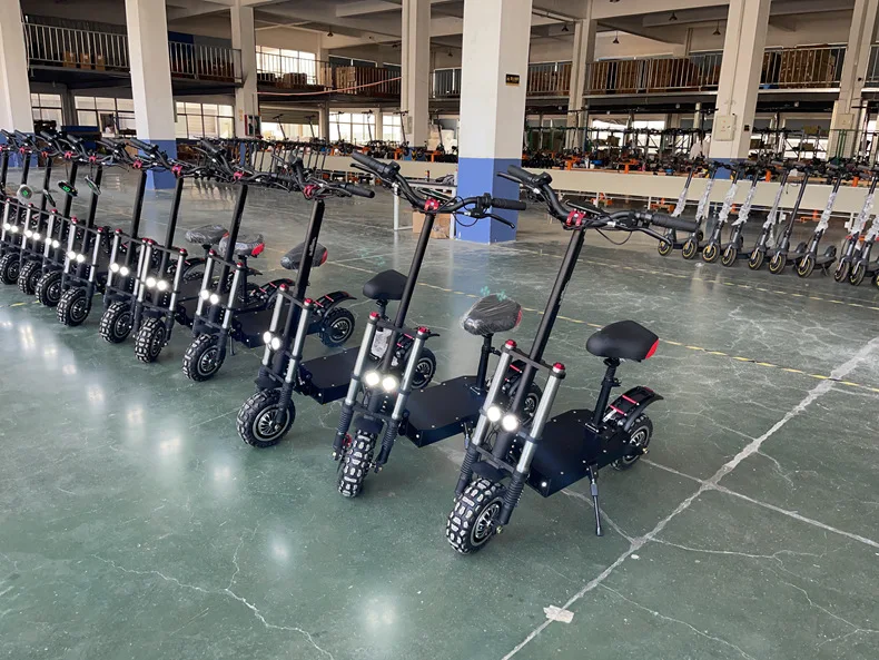 Wholesale Electric Scooter Foldable High Speed 70KM/H 1200W Double Motors Off-road Pneumatic Wide Tires