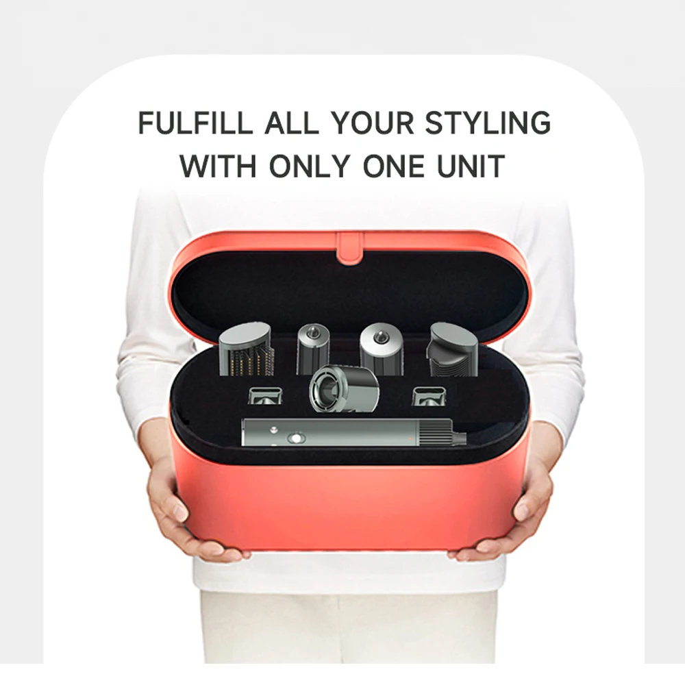 7 in 1 Air Hair Styling Tools Wrap 110000 RPM Ionic Hair Dryer Curlers, Round Blow Dryer Brush, Hair Straightener Brush,Nozzle