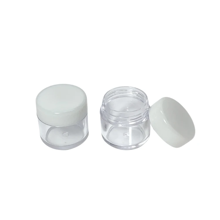 Yueyi Wholesale 20g 30g Refillable Skin Care Small Pot Cosmetic Lip Balm Cream Jar Container Transparent