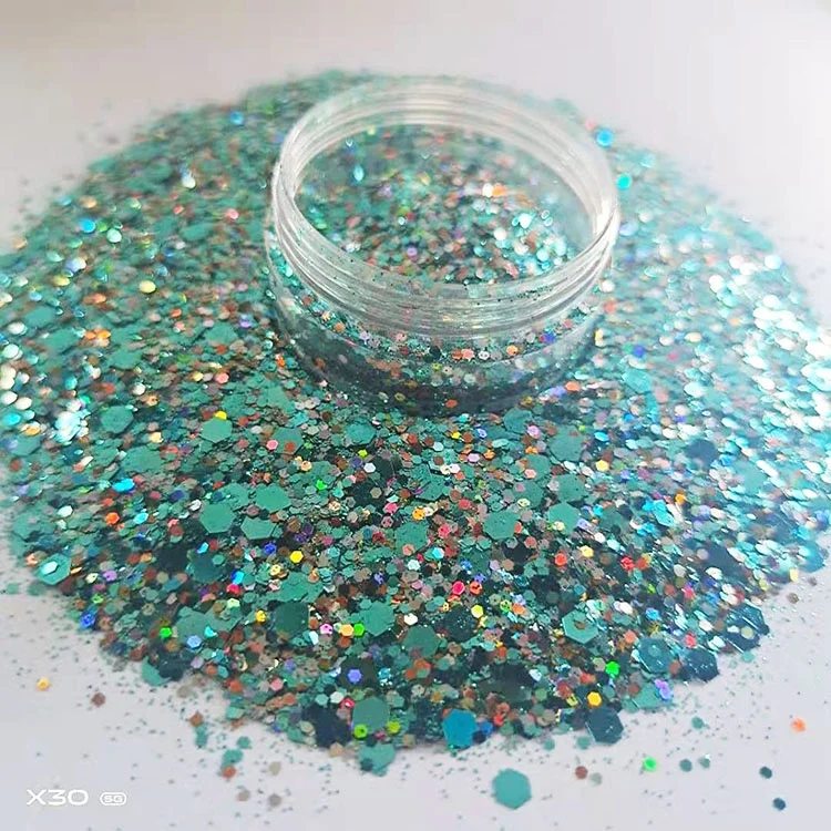 2024 Wholesale non-toxic pink color Polyester Bulk Craft chunky glitter