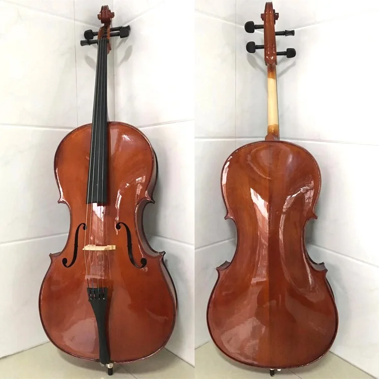 Handmade Solid Wood Cello Bright Popularization Cello 4/4-1/8