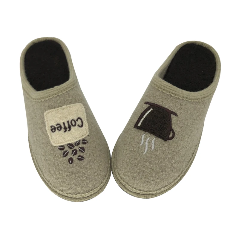 100% boiled wool slippers women winter indoor shoes felt gekochte Wolle Pantoffel  Schuhe