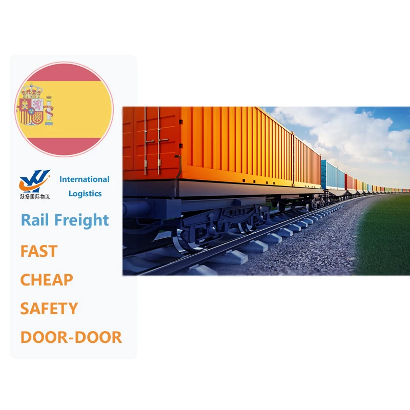 DDP Door to door delivery via Railway Train Shipping how to ship via railroad from China to Spain France CDG7 XCD1