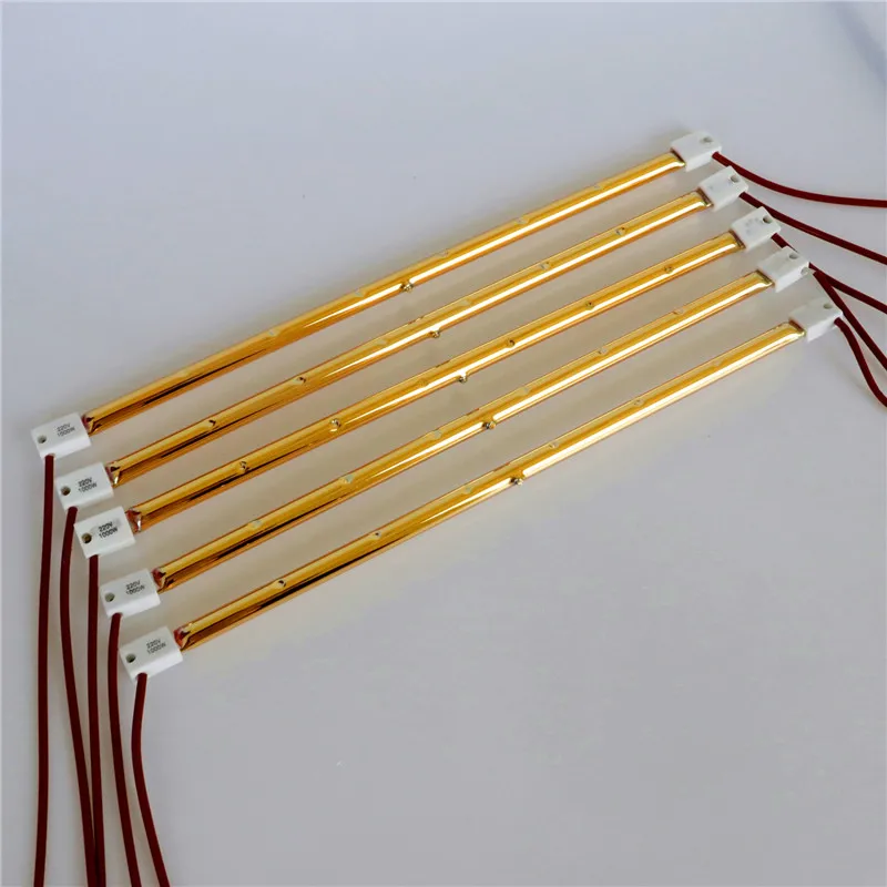 Popular product full gold 355mm 1000w Short Wave Halogen Infrared heat lamp  for chicks