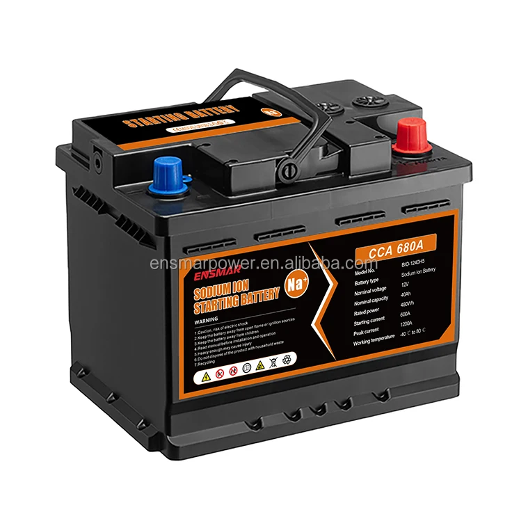ensmar battery car maintenance free automotive accumulator 12V Sodium ion starting 11 plates 150 amp private label shenhzen city