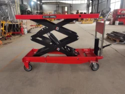 1000kg Scissor Lift Cart Hydraulic Manual Table Mobile Lift Platform