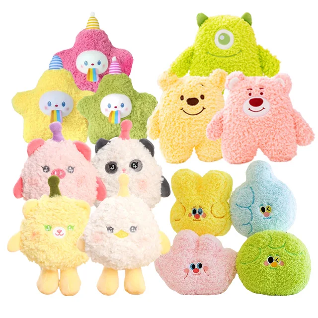 Animal Keychain Super Soft Plush Cute Charm Creative Hanging Decor with Buckle Stuffed Plush Key Ring Backpack Pendant Gift