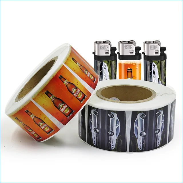 Manufacture Custom Water Resistant Self Adhesive PVC Decor Protective Lighter Logo Printing Label Sticker